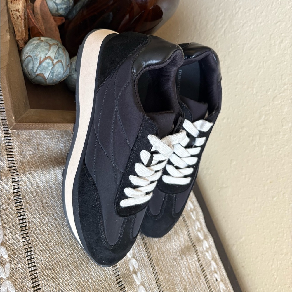 New black platform sneakers size 7.5